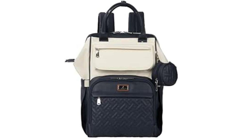 stylish leather diaper backpack