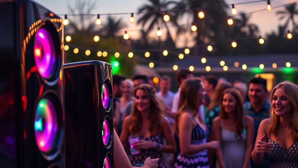 top lighted party speakers