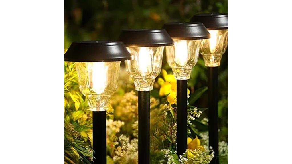 waterproof metal glass pathway lights