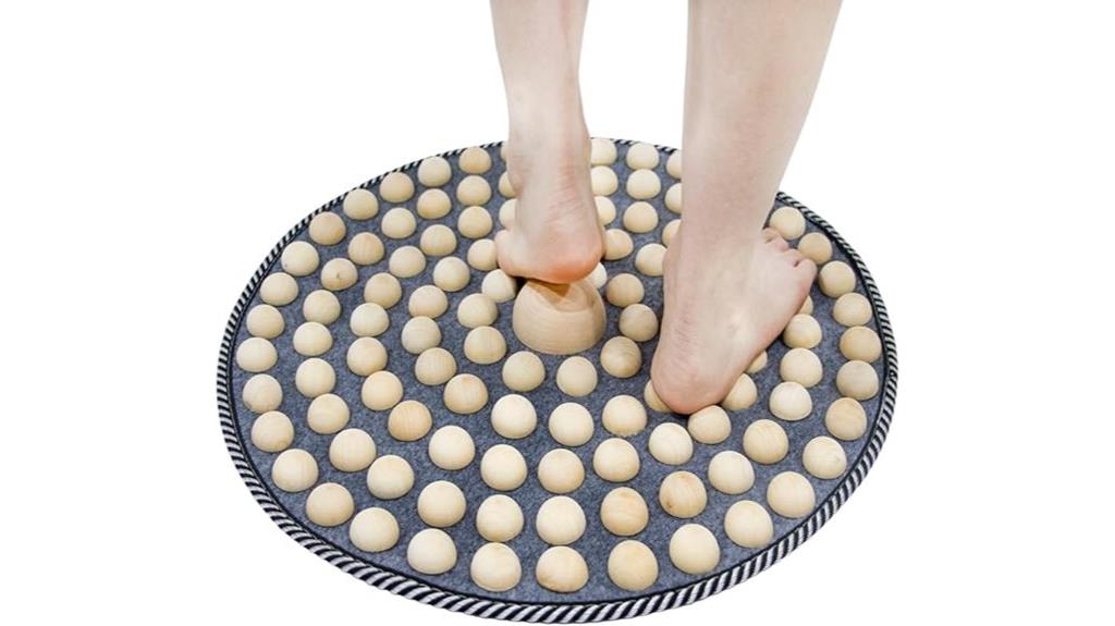 wooden foot acupressure mat
