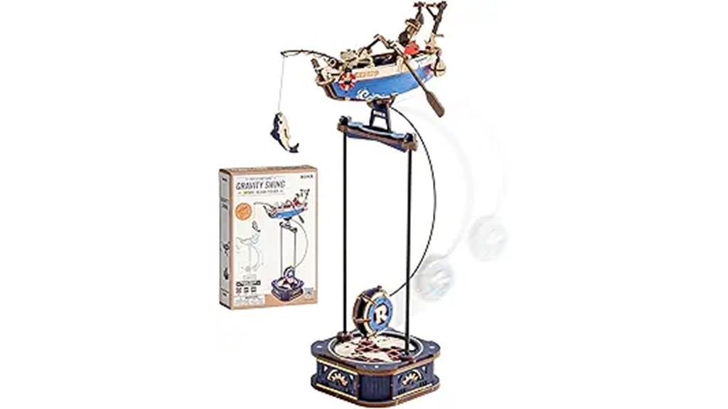 wooden gravity swing puzzle