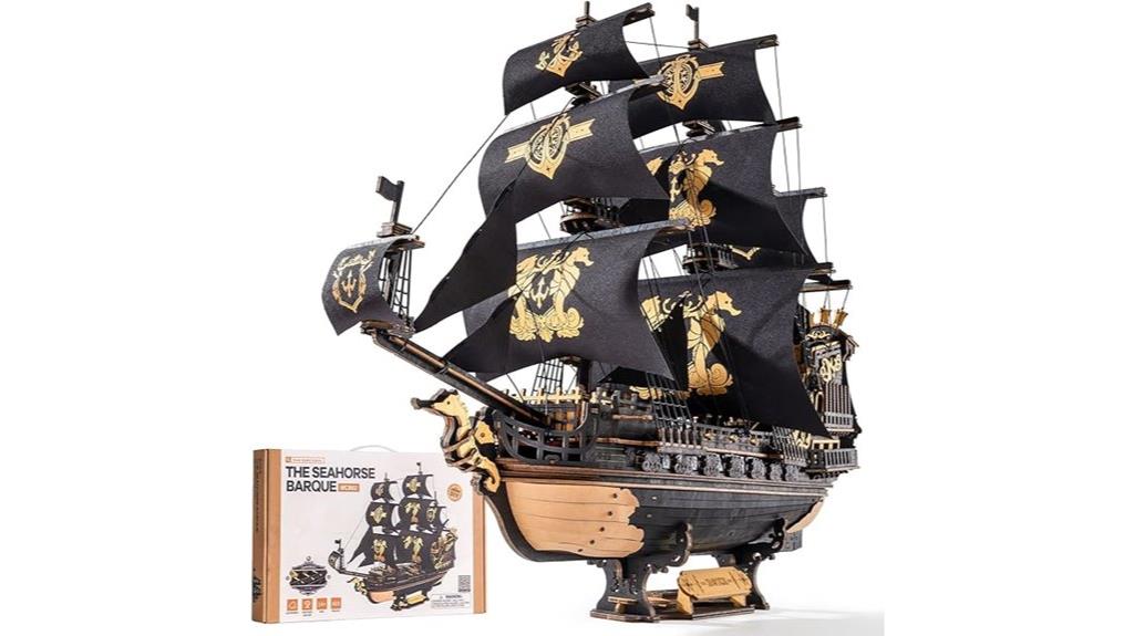 wooden seahorse barque kit
