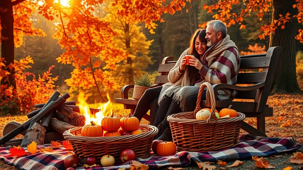 autumn couple cozy dates