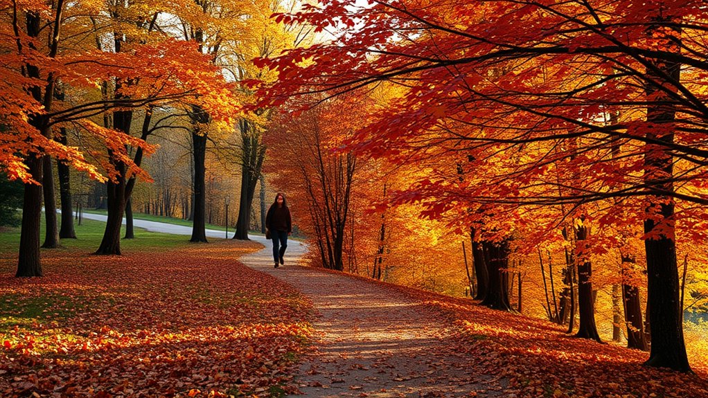 autumn evening mindful walks