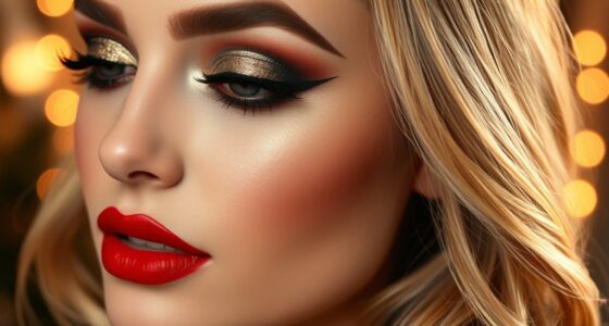 glamorous holiday party makeup