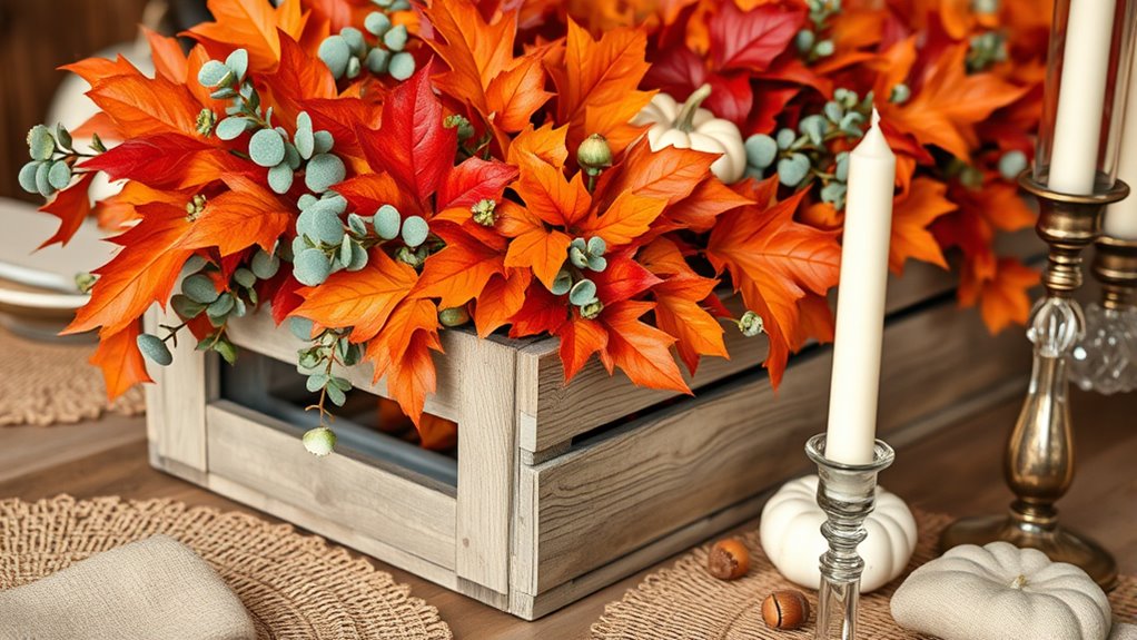 seasonal floral rustic candles