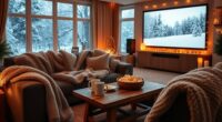 winter home theater cozy