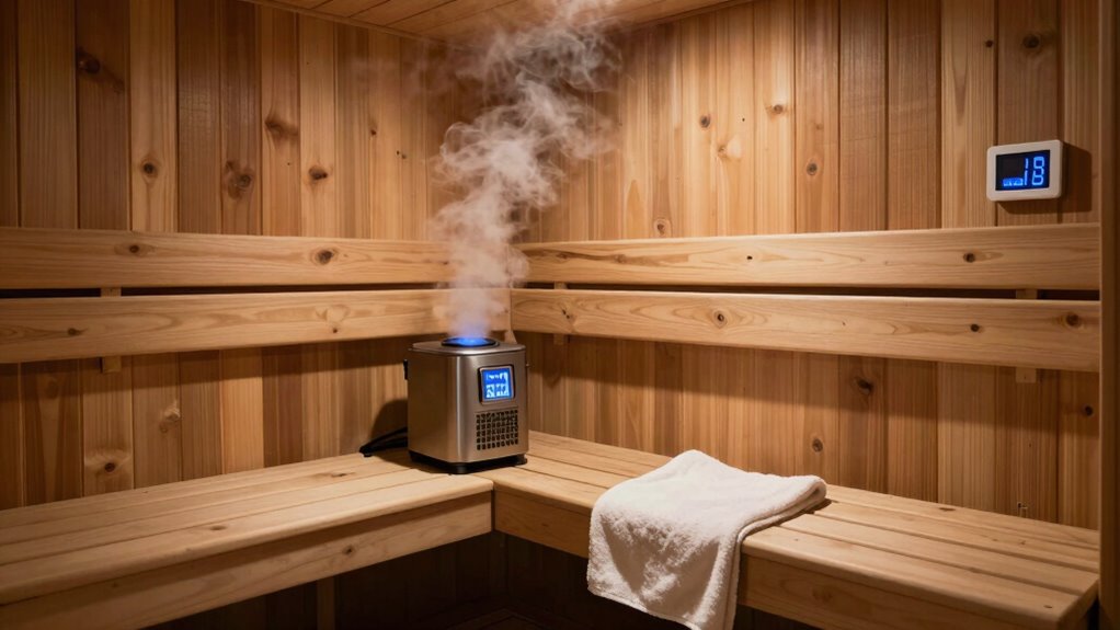 safe calming sauna environment