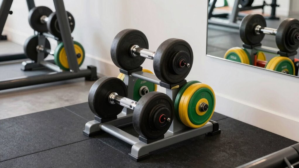 space efficient adjustable dumbbells