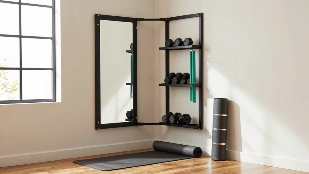 space saving gym organization