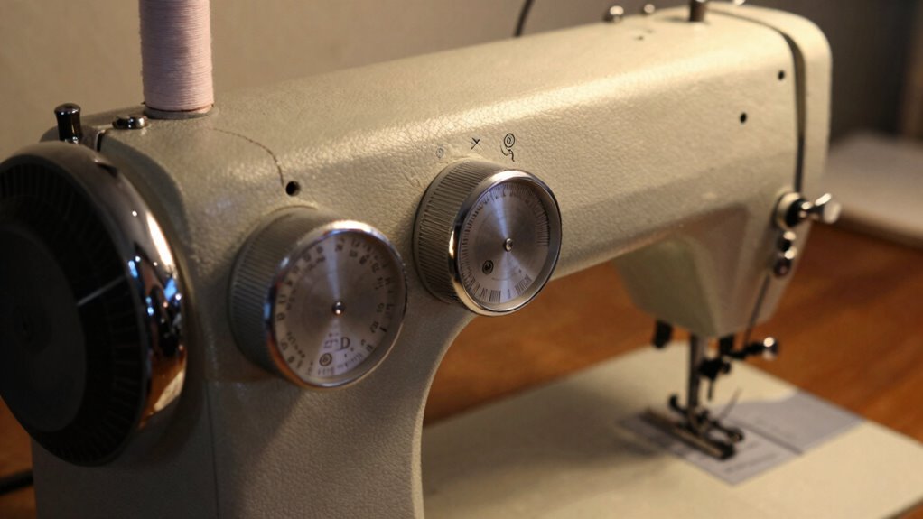 adjust tension and stitch length