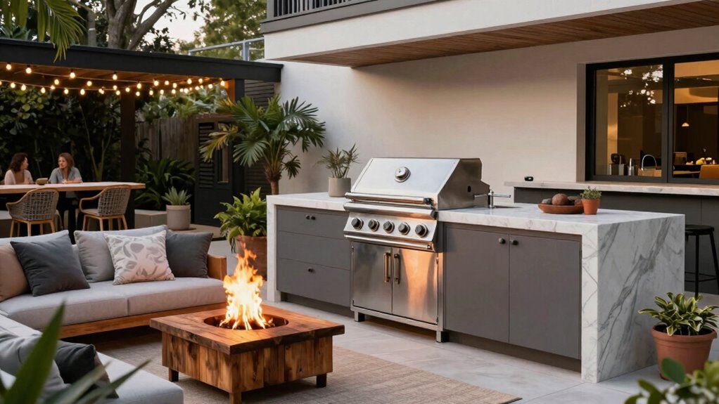 efficient outdoor kitchen layout
