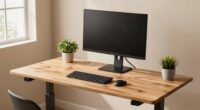 ergonomic standing desk setup