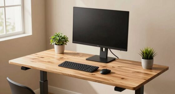 ergonomic standing desk setup