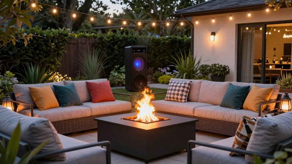 fire pits and weatherproof speakers