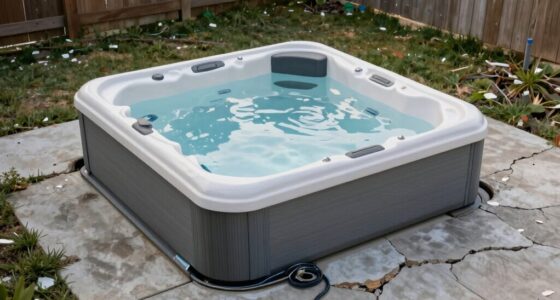 incorrect hot tub placement