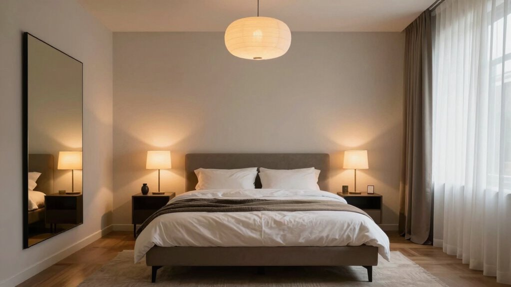 layered lighting enhances room depth