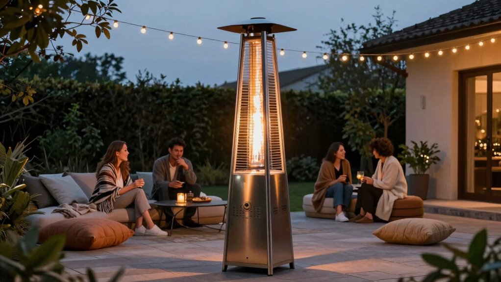 optimal outdoor patio heating placement