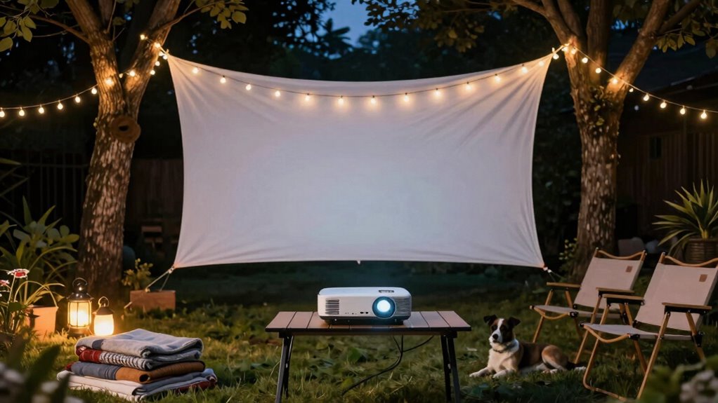 optimal outdoor projector setup
