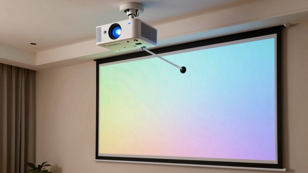 optimal projector placement distance