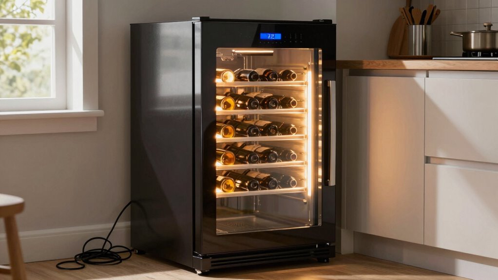 optimal wine fridge placement