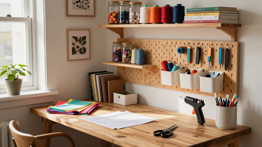 organized inspiring craft workspace