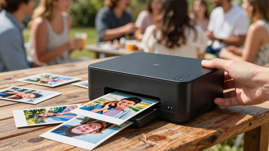 portable wireless instant photo printing