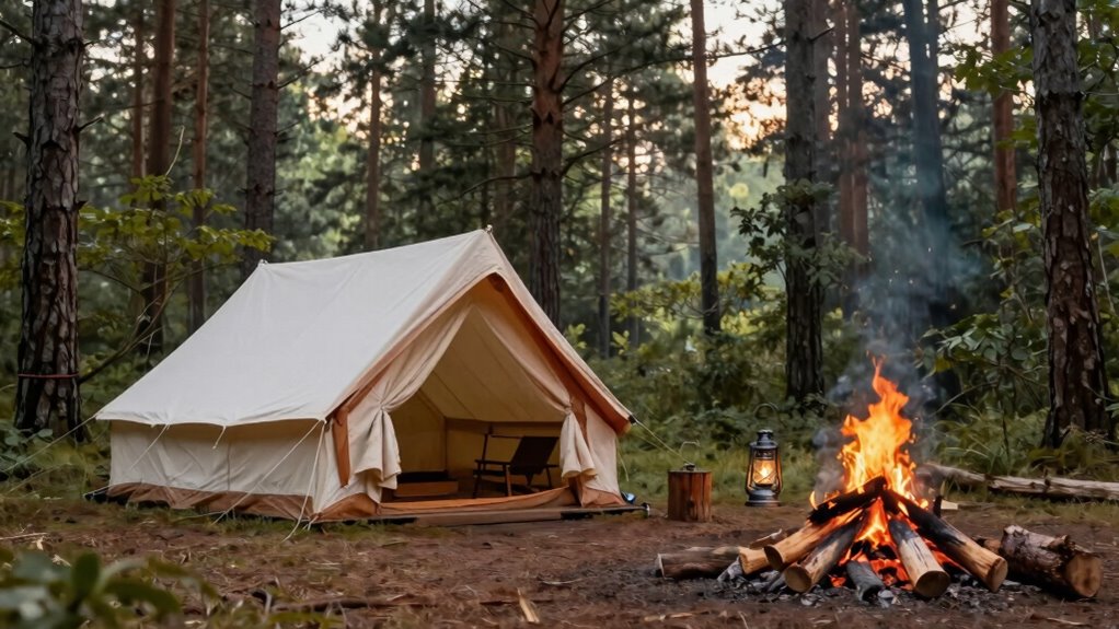 camping adventure or luxury