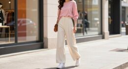 casual wide leg outfit