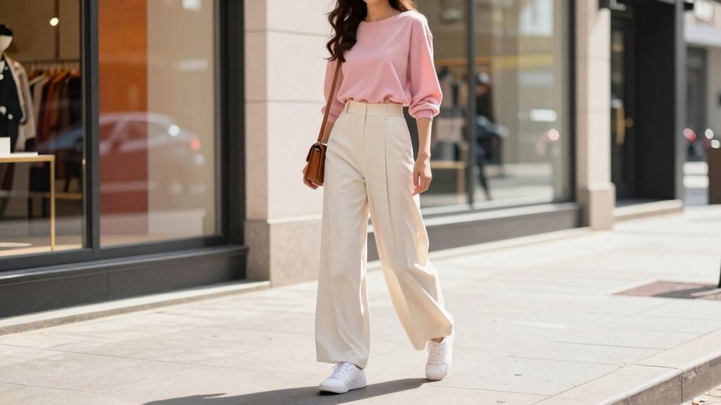 casual wide leg outfit