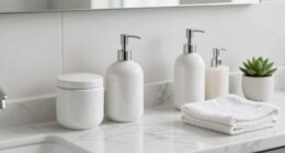 clear organized bathroom countertops