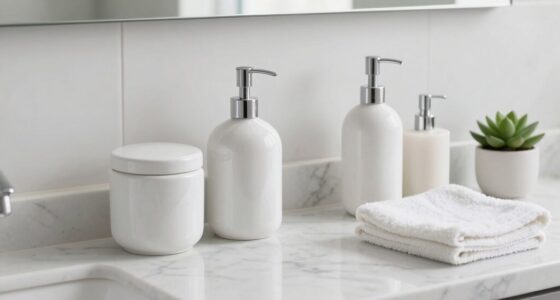 clear organized bathroom countertops