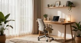 comfortable functional workspace setup