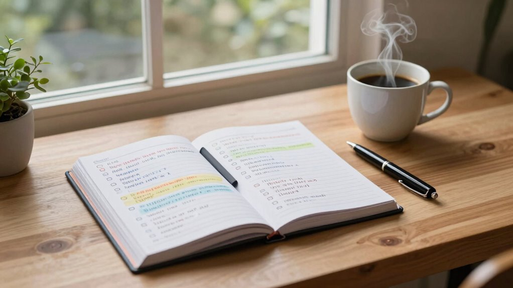 consistent weekly planning routine