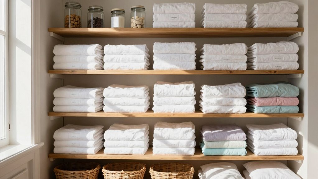 efficient linen closet organization