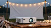 enhanced backyard movie setup
