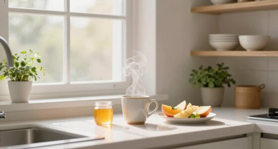 serene breakfast preparation area