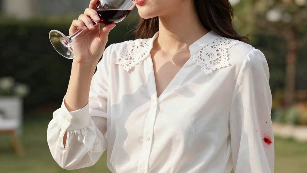 white clothing stain protection