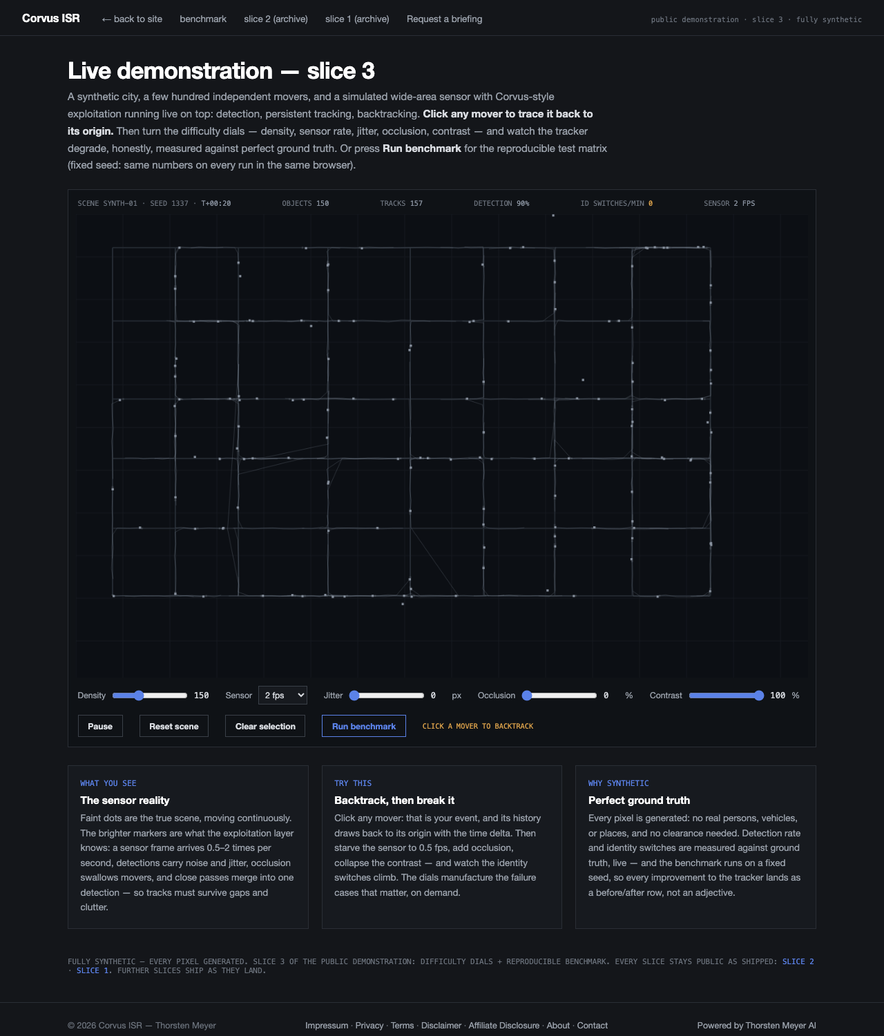 Corvus ISR live demo