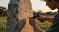 Inside The AI-Enhanced World Of SVG Carving: 'The Runestone Field'